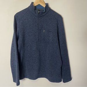 Woolrich Fleece Pullover Half Quarter Zip Sweater Jacket Blue Men’s M